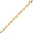 14K Gold 2.2mm  Solid Polished Cable Chain