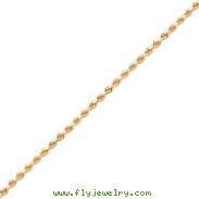 14K Gold 2.5mm Diamond-Cut Rope With Lobster Clasp Bracelet