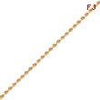 14K Gold 2.5mm Diamond-Cut Rope With Lobster Clasp Chain