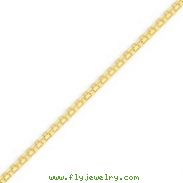 14K Gold 2mm Lightweight Handmade Flat Chain