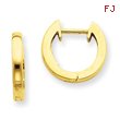 14K Gold 2mm Polished Hinged Hoop Earrings