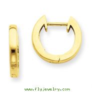 14K Gold 2mm Polished Hinged Hoop Earrings