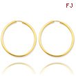 14K Gold 2x37mm Polished Round Endless Hoop Earrings