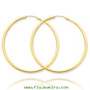 14K Gold 2x48mm Polished Round Endless Hoop Earrings