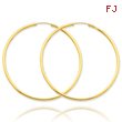 14K Gold 2x60mm Polished Round Endless Hoop Earrings