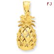 14K Gold 3-D Cut-Out Pineapple Pendant