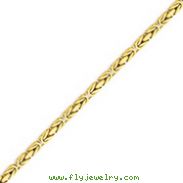 14K Gold 3.25mm Byzantine Chain