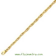 14K Gold 3.7mm Polished Fancy Link Bracelet