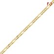 14K Gold 3mm Concave Open Figaro Bracelet