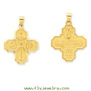 14K Gold 4-Way Medal Pendant