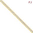 14K Gold 4.5mm Pave Curb Bracelet 8
