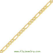 14K Gold 4.75mm Flat Figaro Link Chain