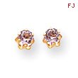 14K Gold 4mm Synthetic Alexandrite  Screwback Earrings