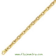 14K Gold 6.4mm Polished Fancy Link Bracelet