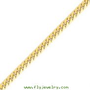14K Gold 6.75mm Domed Curb Bracelet