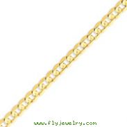 14K Gold 6.75mm Open Concave Curb Bracelet