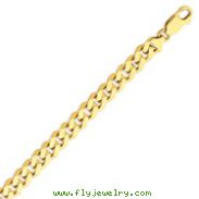 14K Gold 8mm Hand Polished Fancy Link Bracelet