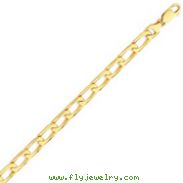 14K Gold 8mm Hand Polished Open Link Bracelet