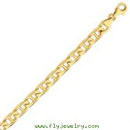 14K Gold 9mm Hand-Polished Anchor Link Bracelet