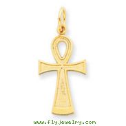 14K Gold Ankh Cross Charm