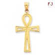 14K Gold Ankh Cross Charm