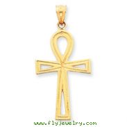 14K Gold Ankh Cross Charm