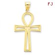 14K Gold Ankh Cross Charm