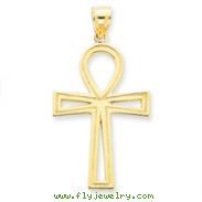 14K Gold Ankh Cross Charm