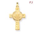 14K Gold Army Insignia Cross Pendant