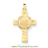 14K Gold Army Insignia Cross Pendant