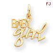 14K Gold Baby Girl Charm