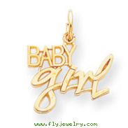 14K Gold Baby Girl Charm