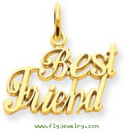 14K Gold Best Friend Charm