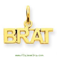 14K Gold Brat Charm