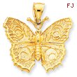 14K Gold Butterfly Charm