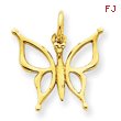 14K Gold Butterfly Charm