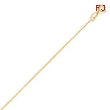 14K Gold Carded Cable Rope Chain