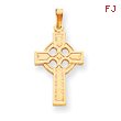 14K Gold Celtic Cross Charm