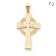 14K Gold Celtic Cross Pendant