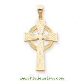 14K Gold Celtic Cross Pendant