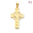 14K Gold Celtic Cross Pendant