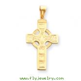 14K Gold Celtic Cross Pendant