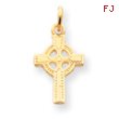 14K Gold Celtic Cross Pendant