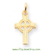 14K Gold Celtic Cross Pendant