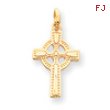 14K Gold Celtic Cross Pendant