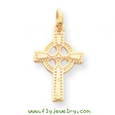 14K Gold Celtic Cross Pendant