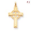 14K Gold Celtic Cross Pendant