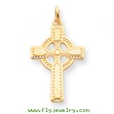 14K Gold Celtic Cross Pendant