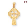 14K Gold Celtic Cross Pendant