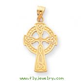 14K Gold Celtic Cross Pendant